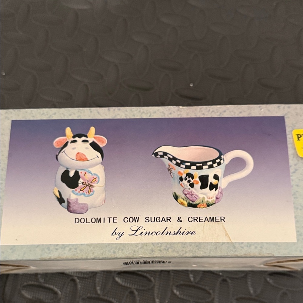 Whimsical Cow Sugar and Creamer Set